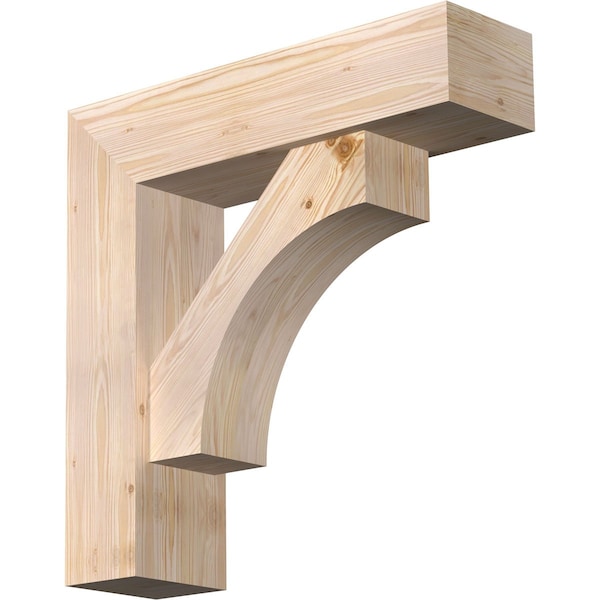 Ekena Millwork Westlake Block Smooth Bracket w/ Offset Brace, Douglas Fir, 7 1/2"W x 28"D x 28"H BKT0806X28X28WTL05SDF - main